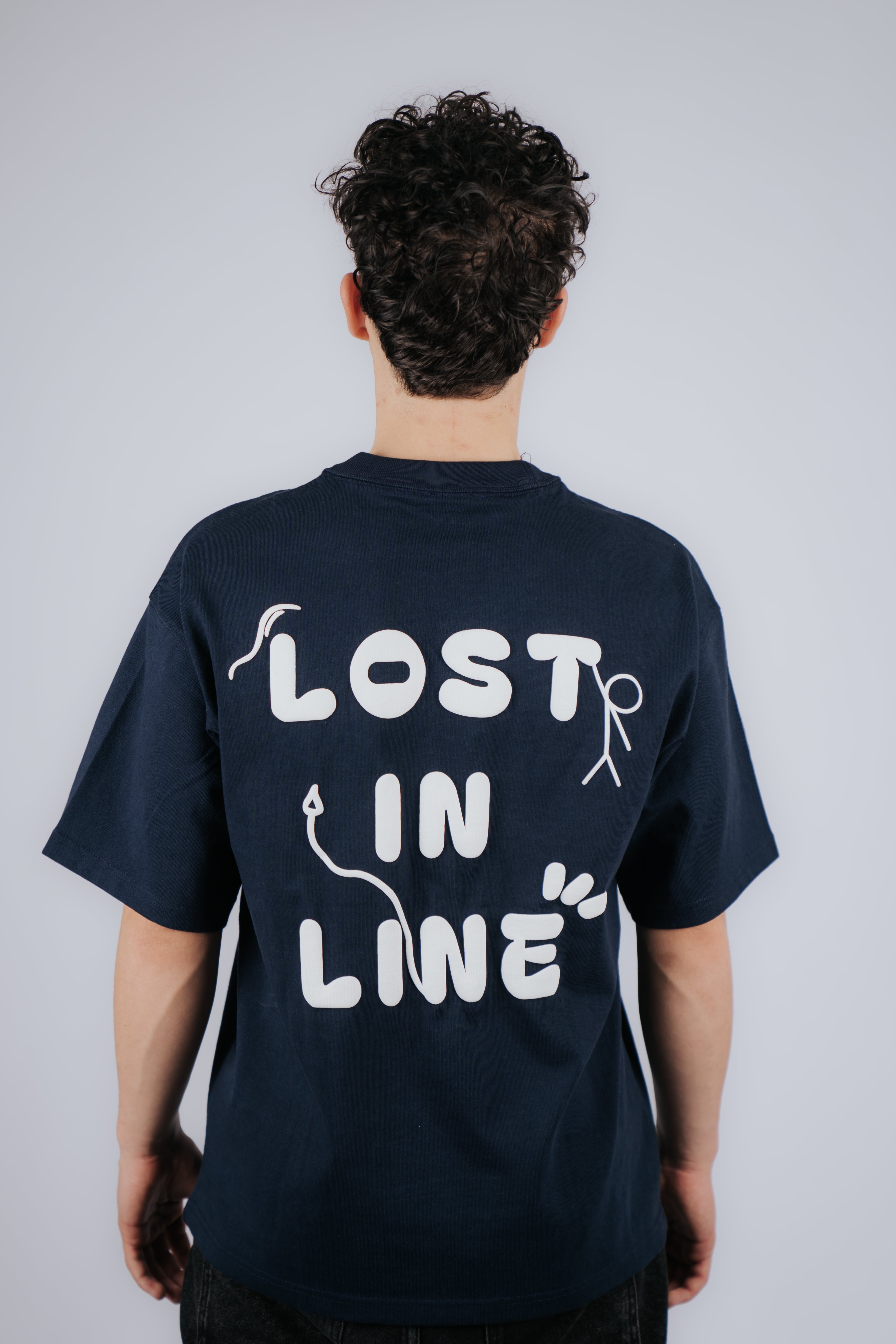 LOST IN LINE NAVY RÖVID UJJÚ POLÓ